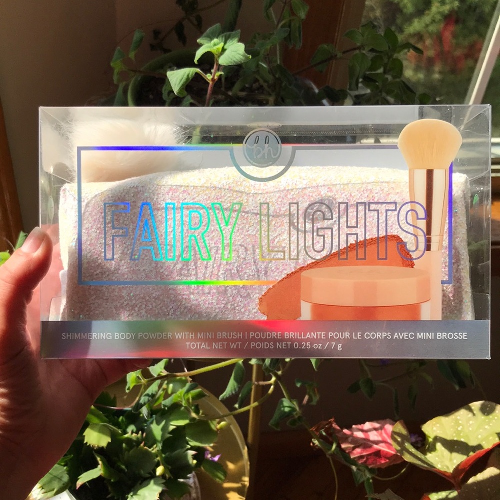 BH COSMETICS 💄 Fairy Lights Shimmering Body Powder Set, Brush, Case, glitter